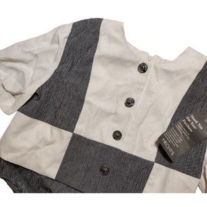 Taurus II Women's‎ Black and Ivory Jacket Dress with Attached Jacket Size Petite